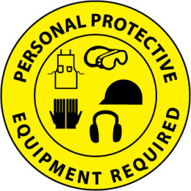 Walk On Floor Sign - Personal Protective Equipment Required WFS29