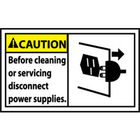 Graphic Machine Labels - Caution Before Cleaning Or Servicing Disconnect Power CGA15AP