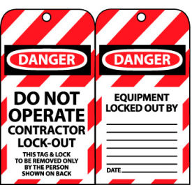 Lockout Tags - Do Not Operate Contractor Lock-Out LOTAG32
