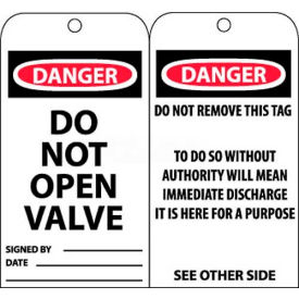 NMC RPT18 Tags Danger Do Not Open Valve 6