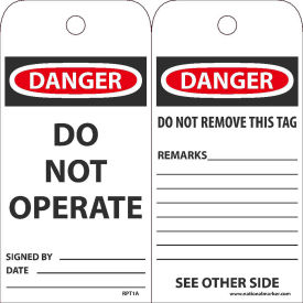 NMC RPT1A Tags Danger Do Not Operate 6