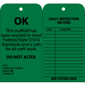 NMC SPT3 Tags Scaffold Inspection W/Grommet 6