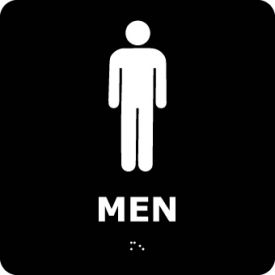 NMC™ Graphic Braille Plastic Sign Men 8