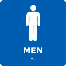 NMC™ Graphic Braille Plastic Sign Men 8