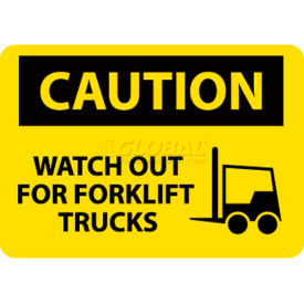 NMC C637PB OSHA Sign Caution Watch Out For Fork Lift Trucks 10