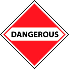 NMC™ Dot Dangerous 10 Placard Sign Rigid Plastic DL17R