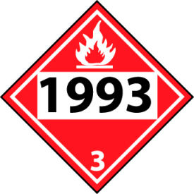 NMC™ Dot Four Digit 1993 Placard Sign Pressure Sensitive Vinyl DL40BP