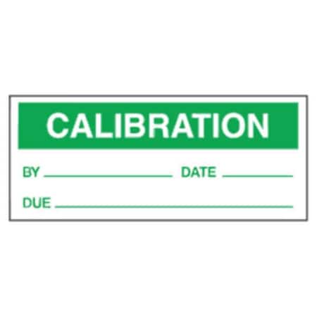 CalibrationLabel, Green/White, Vinyl, PK25 MPN:LPC422