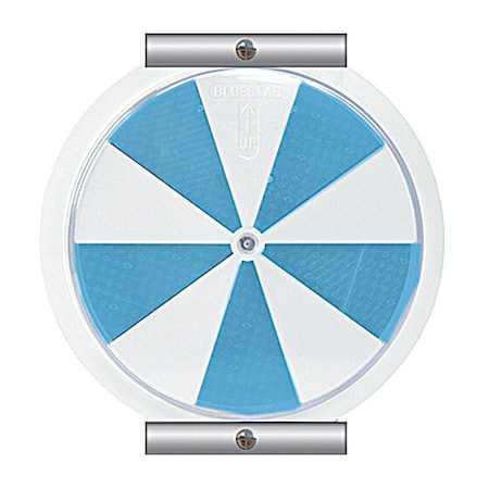 Ice Alert Indicator Sign, 6 in Height, 6 in Width, Aluminum, Plastic, Circle, No Text MPN:487D05