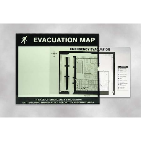 Evacuation Map Holder, 16 1/8