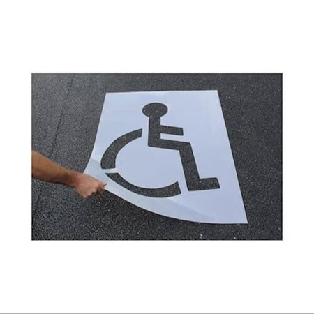 Parking Symbol Stencil, 47 in Overall Height, 34 in Overall Width, 116 in Thickness, Polyethylene MPN:FMS258