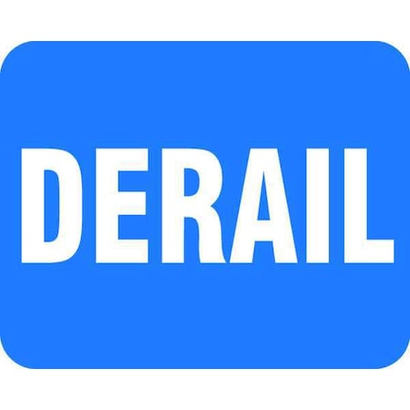 Railroad Sign, 12 in H, 15 in W, Horizontal Rectangle, English, FRR360BU MPN:FRR360BU