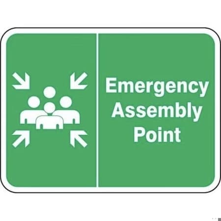 Emergency Assembly Point, Engineer Grade Reflective Aluminum, 24 in x 30 in MPN:FRR929RA
