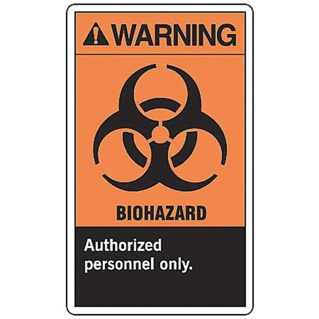 Label, 5 in H, 3 1/2 in W, Vinyl, Vertical Rectangle, English, LBHZ301VSP, PK5 MPN:LBHZ301VSP