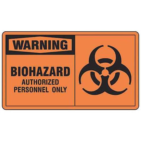 Safety Label, 3 1/2 in H, 5 in W, Vinyl, Horizontal Rectangle, English, LBHZ302VSP, PK5 MPN:LBHZ302VSP