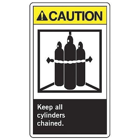 Safety Label, 5 inx3 1/2 in, Vinyl, PK5 MPN:LCPG600VSP