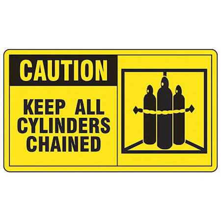 Safety Label, 3 1/2 in H, 5 in W, Vinyl, Horizontal Rectangle, English, LCPG602VSP, PK5 MPN:LCPG602VSP