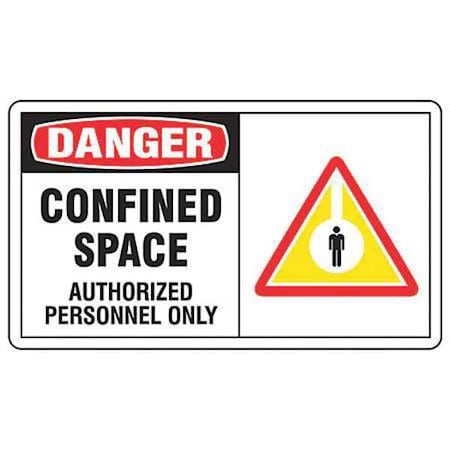 Safety Label, 3 1/2 in H x 5 in W, Vinyl, Horizontal Rectangle MPN:LCSP001VSP