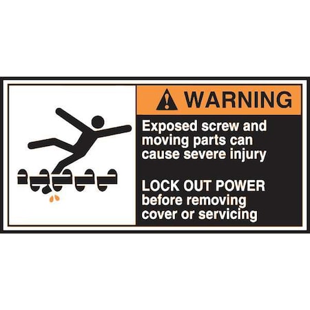 Label, CEMA, 2-1/2x5, Warning Exposed, PK5, LECN361 MPN:LECN361