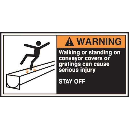 Label, CEMA, 2-1/2x5, Warning Walking, PK5 MPN:LECN367