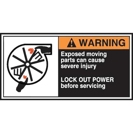 Label, CEMA, 2-1/2x5, Warning Exposed, PK5, LECN369 MPN:LECN369