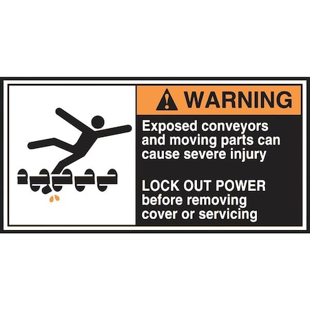 Label, CEMA, 2-1/2x5, Warning Exposed, PK5, LECN370 MPN:LECN370