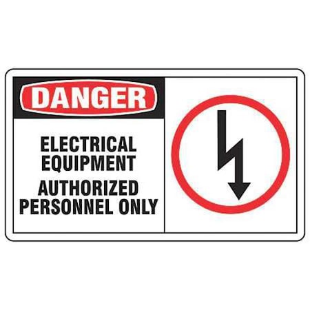 Safety Label, 3 1/2 in Height, 5 in English, LELC053VSP, PK5 MPN:LELC053VSP