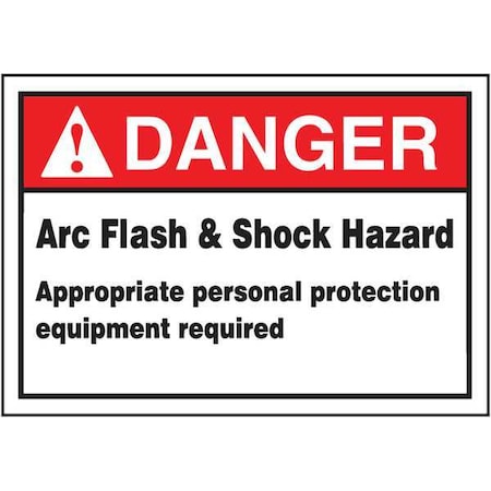 Label, 3-1/2x5, Danger Arc Flash and Shock, LELC132 MPN:LELC132