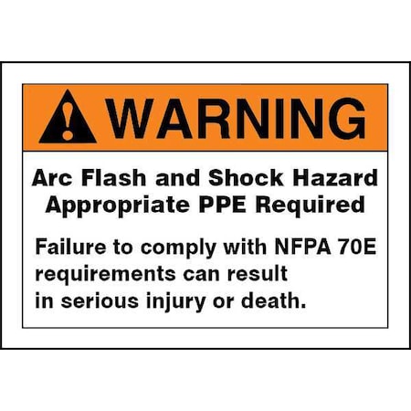 Label, Arc Flash, 7x10, Warning Arc Flash MPN:LELC312