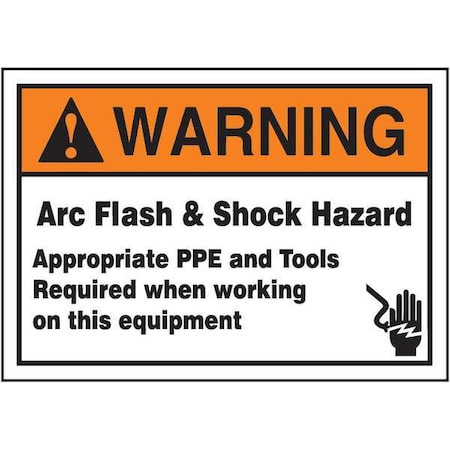 Label, 3-1/2x5, Warning Arc Flash and, LELC370XVE MPN:LELC370XVE