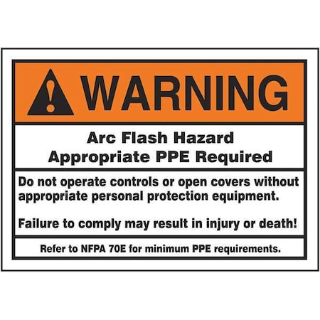 Label, 3-1/2x5, Warning Arc Flash Hazard MPN:LELC384