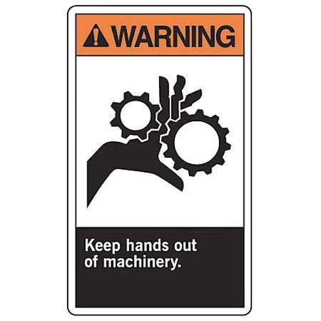 Label, 5 in Height, 3 1/2 in Width, Vinyl, Vertical Rectangle, English MPN:LEQM332VSP