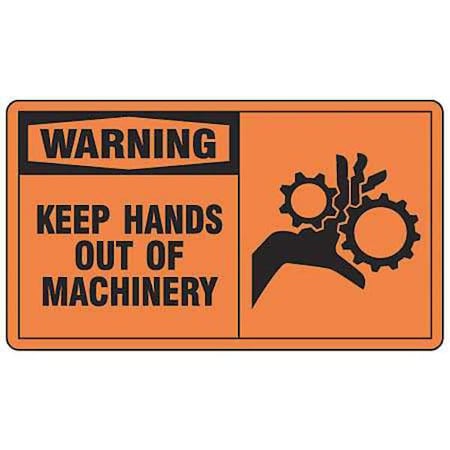 Safety Label, 3 1/2 in Height, 5 in Width, Vinyl, Horizontal Rectangle, English MPN:LEQM334VSP