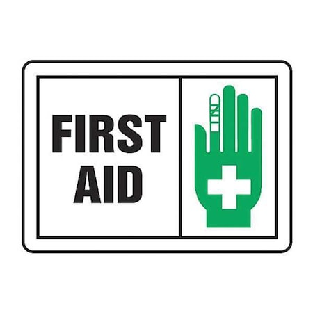 First Aid Label, 3-1/2x5 in, Adhesive Vinyl, 5/PK MPN:LFSD500VSP