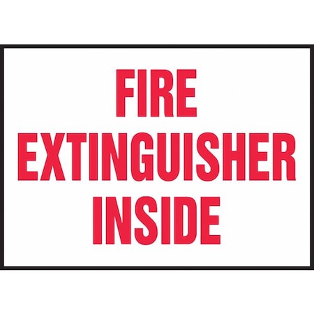 Fire Extinguisher Label, 3-1/2x5 in, Adhesive Dura-Vinyl MPN:LFXG440XVE