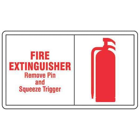 Safety Label, 3 1/2 in Height, 5 in Width, Vinyl, Horizontal Rectangle, English MPN:LFXG513VSP