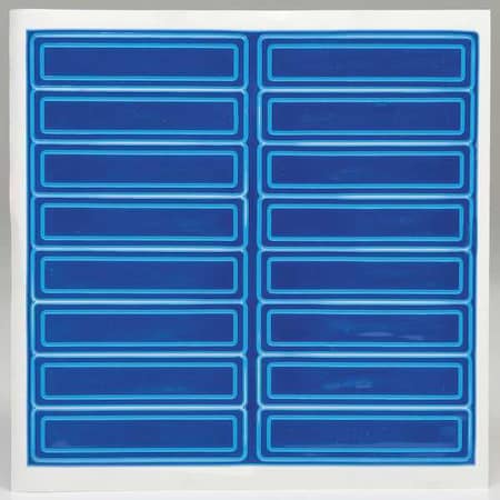 Hard Hat Label, 1 In. H, 4 In. W, PK16, Background Color: Blue MPN:LHR104BU