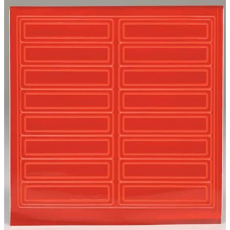 Hard Hat Label, 1 In. H, 4 In. W, PK16, Legend Style: Blank MPN:LHR104RD