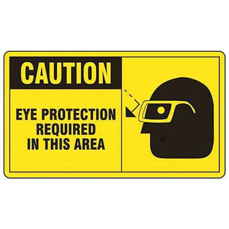 Safety Label, 3 1/2 in Height, 5 in Width, Vinyl, Horizontal Rectangle, English MPN:LPPE627VSP