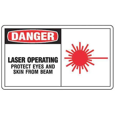 Safety Label, 3 1/2 in H, 5 in W, Vinyl, Horizontal Rectangle, LRAD002VSP, PK5 MPN:LRAD002VSP