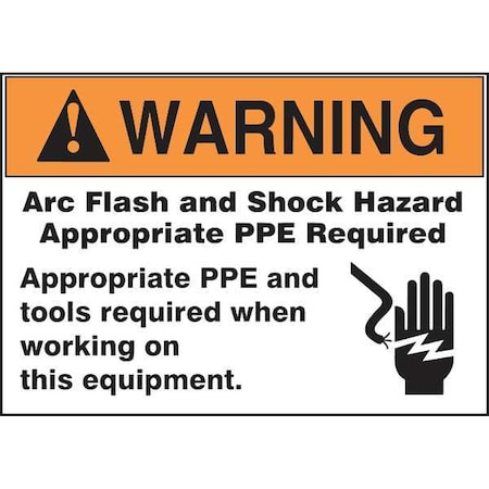 Warning Label, Arc Flash, 3-1 in, Adhesive Paper, 100/RL, LRLE309, PK100 MPN:LRLE309