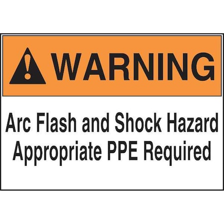 Warning Label, Arc Flash, 3-1 in, Adhesive Paper, 100/RL, PK100 MPN:LRLE323