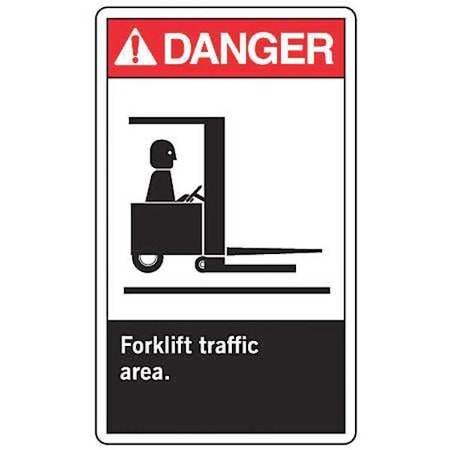 Danger Sign Label, 5 in H, 3 1/2 in W, Vinyl, Vertical Rectangle, English, LVHR001VSP, PK5 MPN:LVHR001VSP