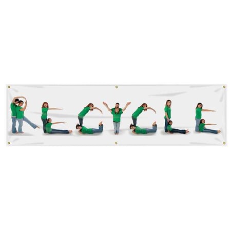 Banner, Recycle, 28 in H x, 96 in W, Poly Sheeting MPN:MBR703
