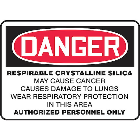 Danger Sign, 14 in Height, 20 in Width, Plastic, Horizontal Rectangle, English MPN:MCAW046VP