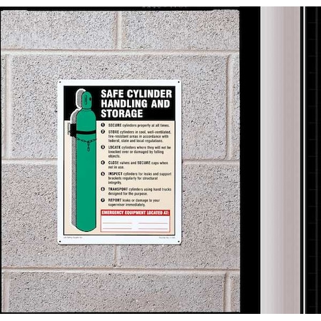 Safety Sign Label, 10 in Height, 7 in Width, Vinyl, Horizontal Rectangle, English MPN:MCPG503VS