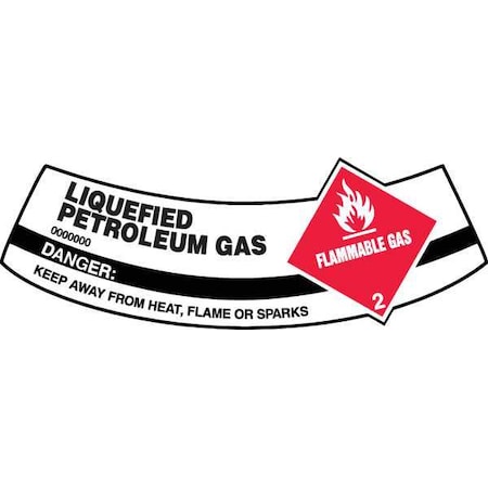 Cylinder Label, 5-1/4x2 In, Petroleum MPN:MCSLPER