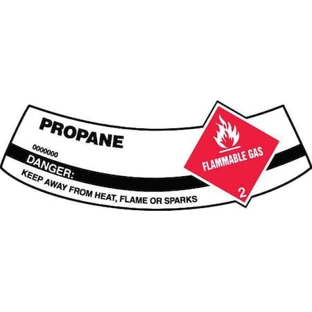 Cylinder Label, 2 in H, 5 1/4 in W, Vinyl, Arch, English, MCSLPRR MPN:MCSLPRR