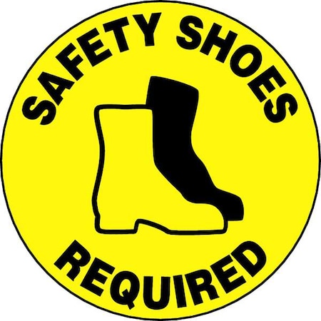 Slip-Gard Round Floor Sign, 17 in H, 17 in W, Vinyl, Circle, English, MFS205 MPN:MFS205