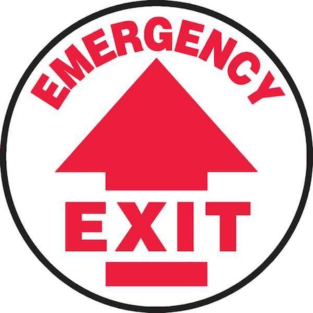 Slip-Gard Round Floor Sign, 17 in H, 17 in W, Vinyl, Circle, English, MFS701 MPN:MFS701